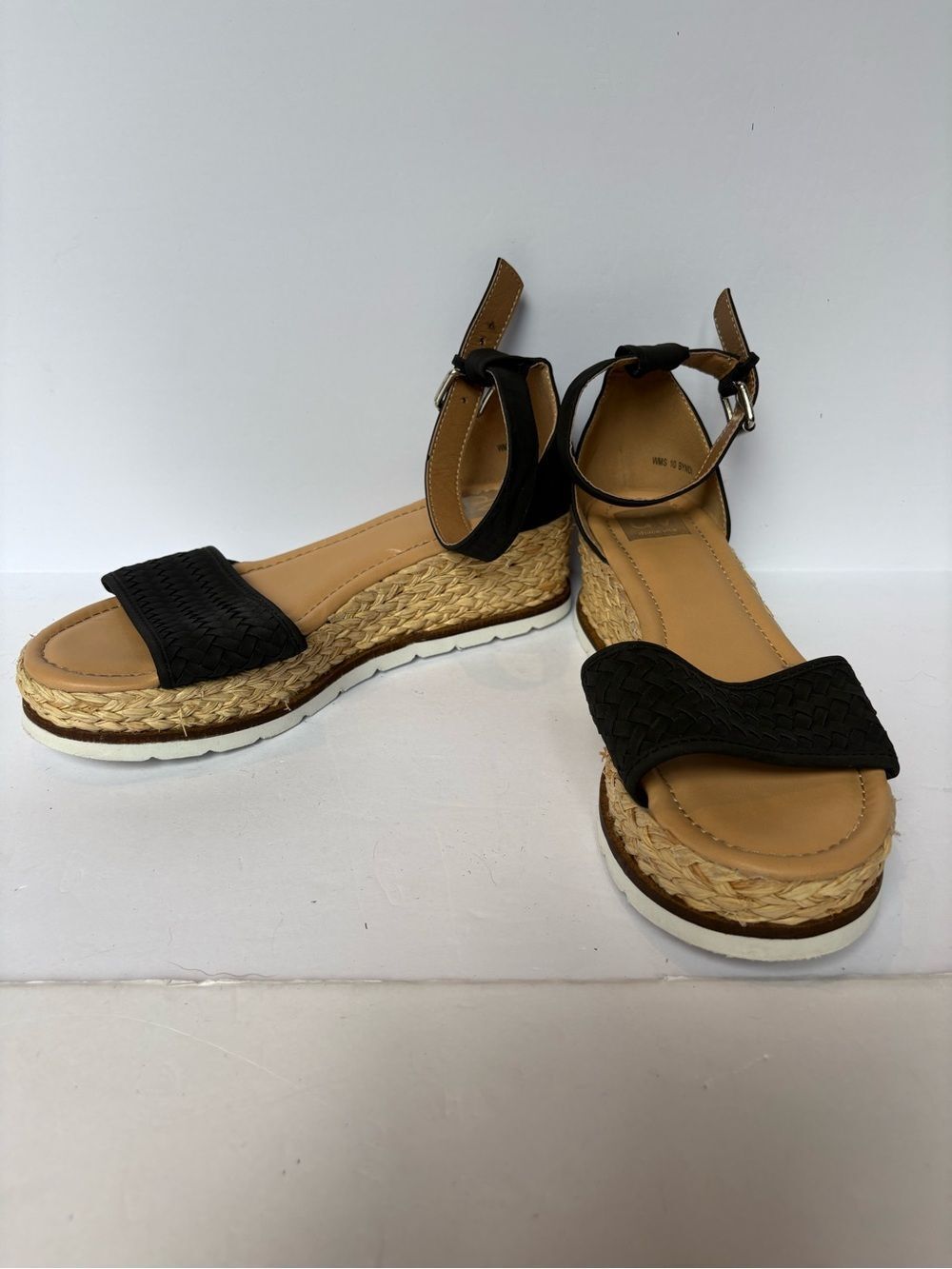 Dolce Vita Women’s Black Woven Espadrille Platform Sandals Size 10